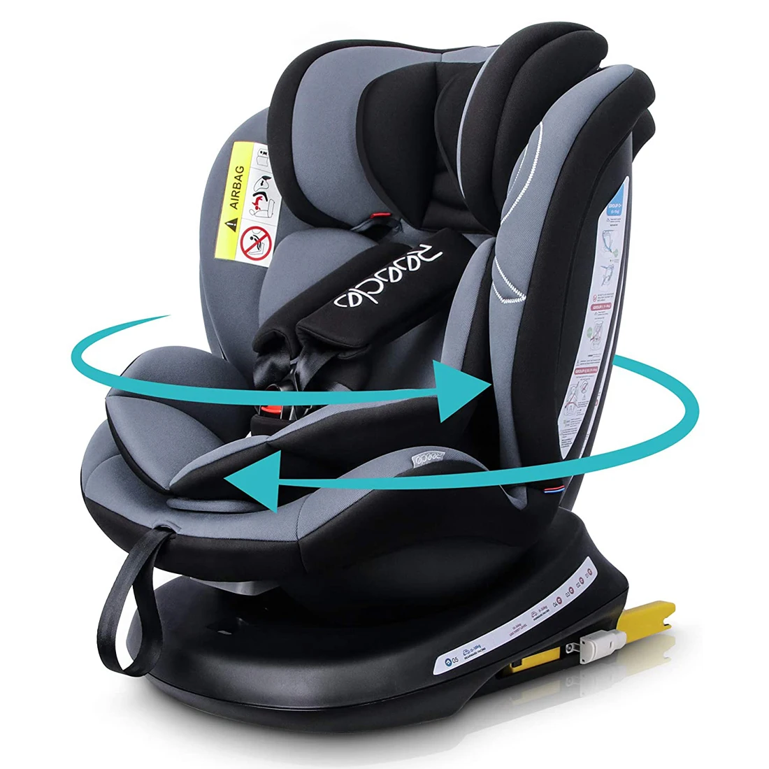 Reecle 360° Swivel Baby Car Seat with ISOFIX – Child Safety Seat 0–12 Years (0–36kg)