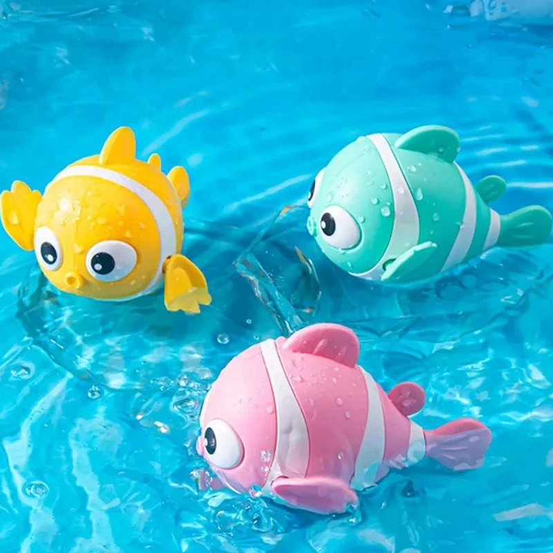 Cute Clown Fish Bath Toy – Wind-Up Swimming Bathtub Toy for Toddlers