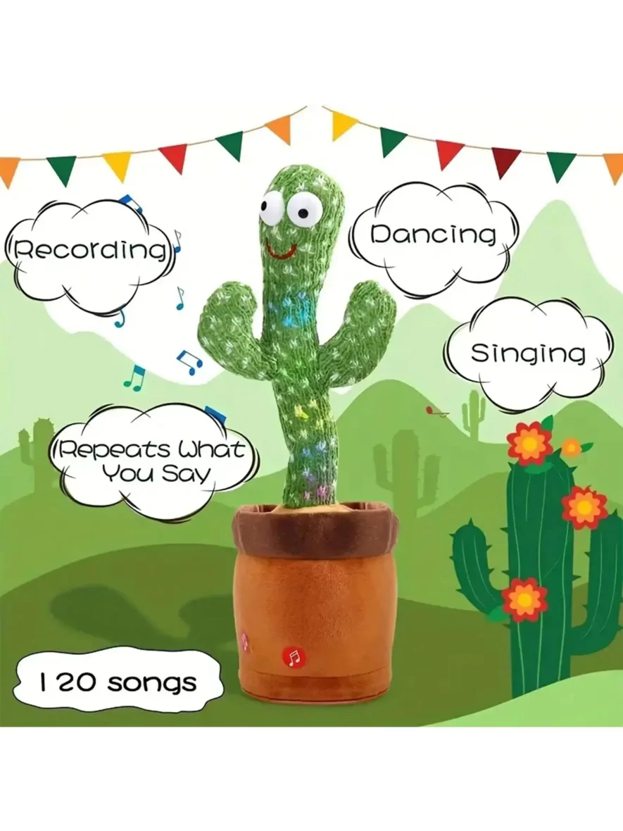 Dancing Talking Cactus Toy for Kids – Sing & Repeat